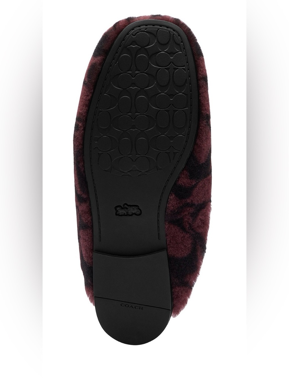 Coach SZ 10 Slipper Shoe Signature Shearling in the Merlot/Black NIB GIFT UNISEX - Picture 8 of 14